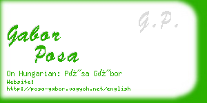 gabor posa business card